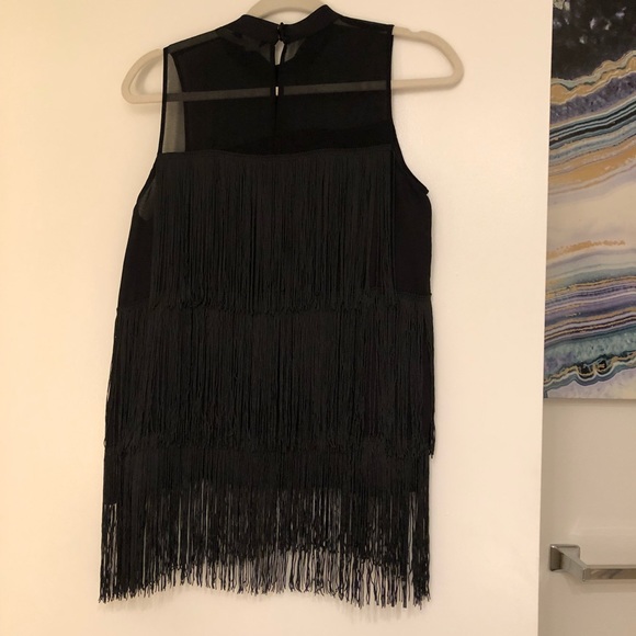 New Years Eve Zara fringe sleeveless top - Picture 3 of 3